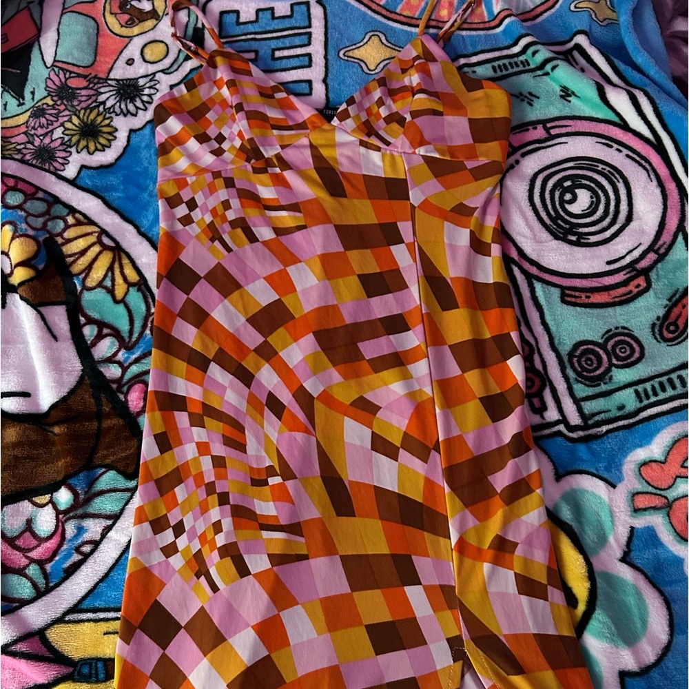 Crazy colorful pattern dress